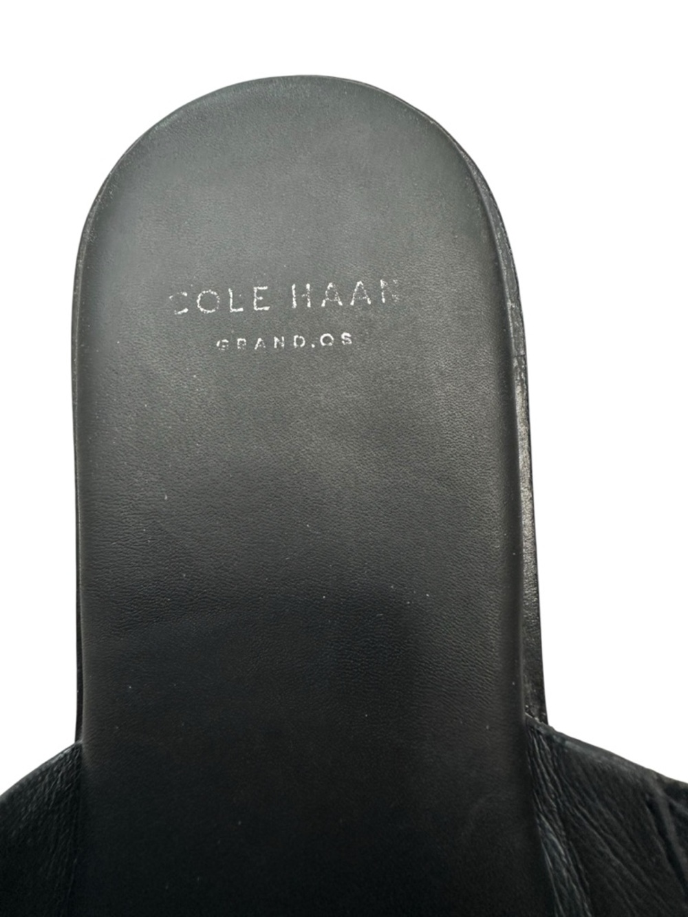 Cole Haan Amavia Black Leather Flat Sandals Slides Buckle Strap Women’s 8B - Picture 7 of 9